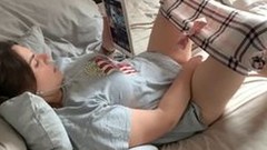 caught masturbating video: step sis caught masturbating - she begged me not to tell so I fucked her