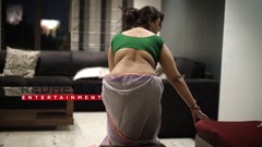 saree video: hot Indian saree model Sneha White Print Saree Full HD Episode 17[Full HD 1920x1080]