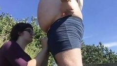 fat guy video: Fat Man Daddy x Greedy Girlfriend Slut - Public Blowjob