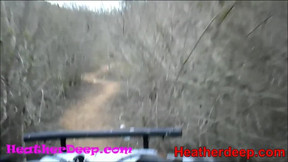 jungle video: Hd heather deep explores trail in jungle with get creamthroat in abandoned t