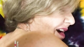 aged video: Sexy Older mother I'd like to fuck On Her Knees POV BJ & Pounding Doggy Anal Shows Creampie!