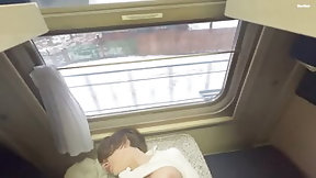 russian reality video: On the train, I picked up a girl with big natural breasts