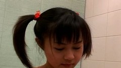asian clit video: Playful Japanese cutie Shinobu Kasagi gets her beaver pounded with dildo