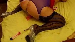 girdle video: pushuna's girdled round butt masturbation
