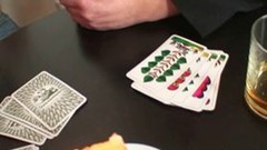 poker video: GRANDMA FRIENDS - Granny plays strip poker then double dicked