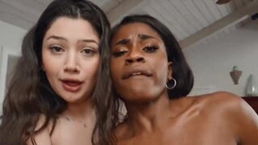 black girl video: Threesome is a surprise black girl makes for husband