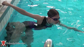 chastity belt video: Swimming in my Chastity Belt, Bra and Collar