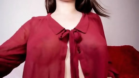 korean babe video: How this cute asian tie her boobs