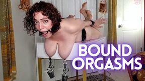 chained video: Predicament Bondage Orgasms - Struggling, BDSM, Bound Orgasms, Submissive Slut with Fuchsia Peach