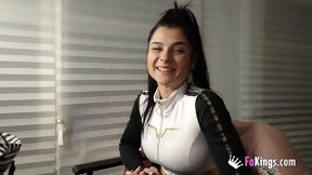spanish babe video: (Apparently) Innocent babe tells us about her sex experiences and gets FUCKED FOR GOOD!