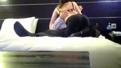 caught cheating video: Hard-to-get co-worker nailed hard in hotel room