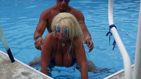 vacation video: Big boobs mature blonde found a young stud for her sexual needs on a summer vacation