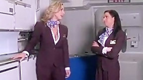airplane video: clothed stewardess fucked in first class