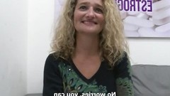 curly hair video: Cute natural hottie opens her little pussy for a big dick