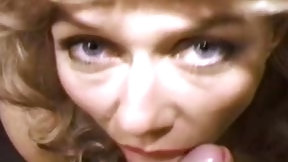 on her knees video: Wild blonde milf on her knees eagerly sucking cock on POV scene