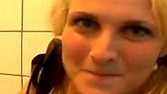 public toilet video: Danish Slut Cocksucking In Public Restroom