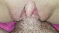 peeing video: Peeing out creampie onto his dick