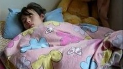 japanese amateur teen video: Sleeping Japanese girl gets her hairy twat examined