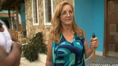 brazilian hot mom video: Brazilian Granny loves black cock