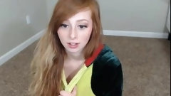 lotion video: ginger lotion tits on cam