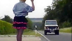 hitch hiker video: Fraulein bimbo hitchhiker