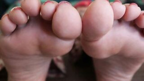 toes video: Candid Coffee Table Sole Flexing and Toe Wiggling Teaser