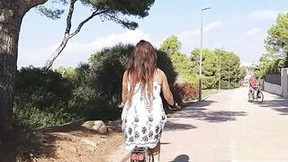 music video: Positive vibes WITHOUT LINGERIE on Bike Trail # OUTDOORS FLASHING inside Zone of Joy n Relaxation