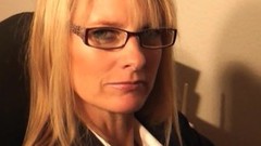 secretary video: Dirty blond Secretary want to have fun