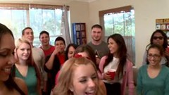 college party video: Gals fucked one by one