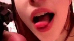 cum gargling video: Liz Vicious Gargling Cum Before Swallowing