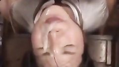 japanese bukkake video: JAV Idol Ai gets Extreme Deep Throat Mouth Brace Bukkake then Piss in Mouth