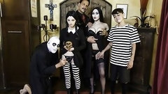 costume video: Addams family theme cosplay party turned into wild sex orgy