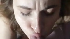 facial video: blowjob cumshot