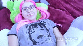 dyed hair video: colored hair creampie