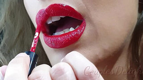 lipstick video: Lips red