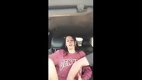 finger fuck video: Sunday drive finger bang orgasm