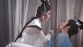 asian vintage video: Kisses and lesbians
