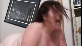 bbw mom video: Big ass MILF rides her slim guy's dick rough in bed and sucks his cock