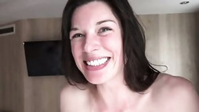 pale video: Gorgeous pale babe fucks in hotel in paris 2