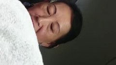 asian handjob video: Amateur Chinese Granny Plays with Cock