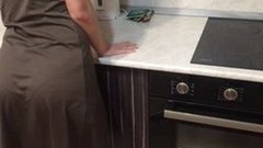 kitchen video: Maid Gets Dick in the Kitchen while Cleaning