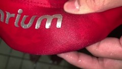 bulge video: Showering with Red Marium Swim Brief