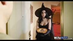 halloween video: Young Wife gets some New Dick on Halloween