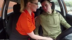 scottish video: Fake driving school exam failure leads to hottie horny and sexy blonde car cock in pussy
