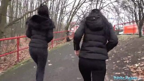czech video: Fake agent fucks teen twin sisters for money