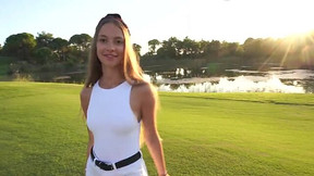 golf video: Young perky chick want be dicked hard after golf