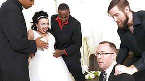 wedding video: Payton Preslee's Wedding Turns Rough Interracial Threesome