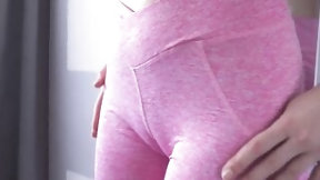 yoga pants video: Teenagers Vagina Cameltoe Into Tight Pants Close-Up – 4K