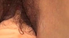 asian hot mom video: Hairy asian MILF with great saggy tits toyed