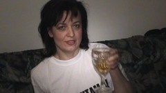 serbian video: Sexy Dutch cougar decides to masturbate with a bottle of Serbian beer